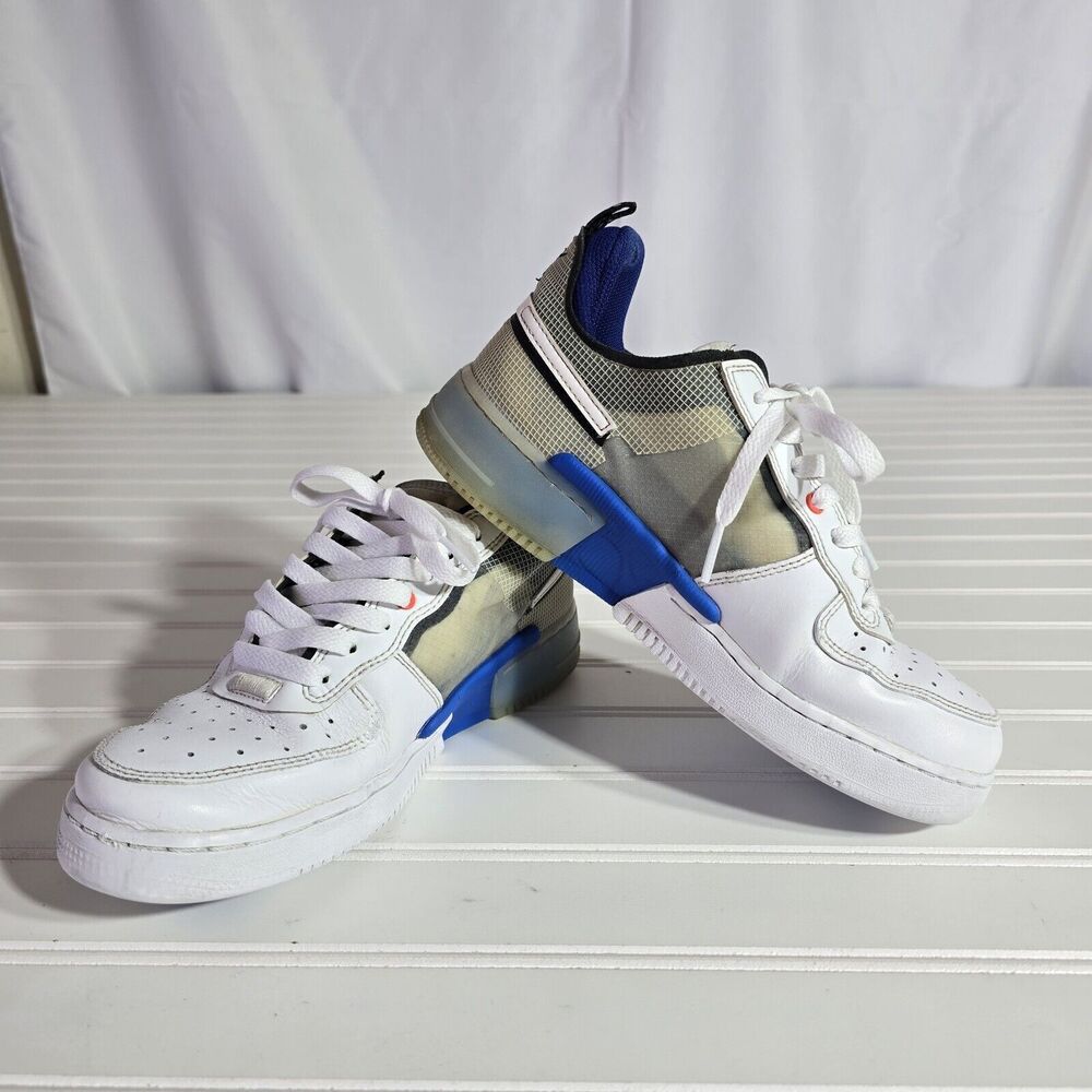 Nike Air Force 1 React White Light Photo Blue Size 6 Sneakers DH7615-101